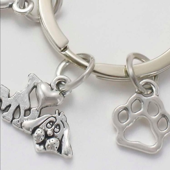 Paw & Letter Charm Keychain - New - - Picture 3 of 3